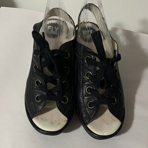 Fly London Black Open-Toe Sandals